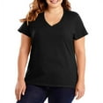 Hanes Women's Contoured NanoT VNeck TShirt, 100 Ringspun Cotton