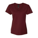 Hanes Women's Nano-T V-Neck T-Shirt, 100% Cotton, Pre-Shrunk, Feminine ...
