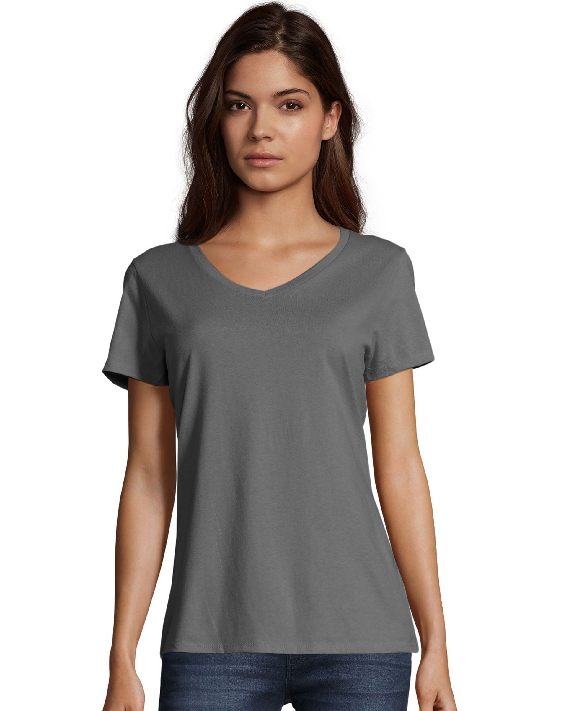 Hanes Women's NanoT VNeck TShirt