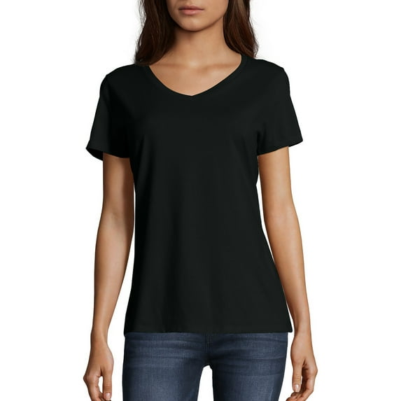 Hanes Women's Nano-T V-Neck T-Shirt - Walmart.com