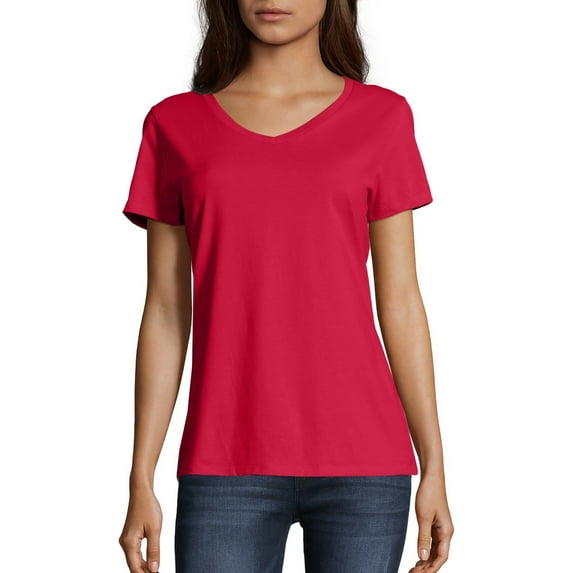 Hanes Women's Nano-T V-Neck T-Shirt - Walmart.com