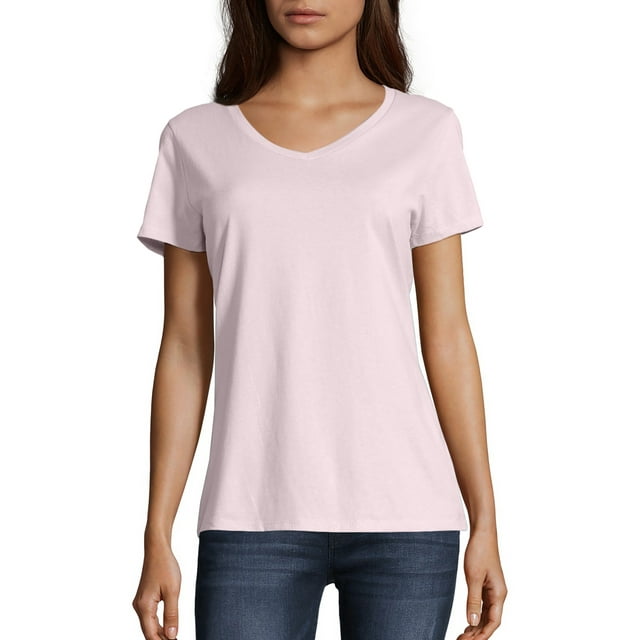 Hanes Women's Nano-T V-Neck T-Shirt - Walmart.com
