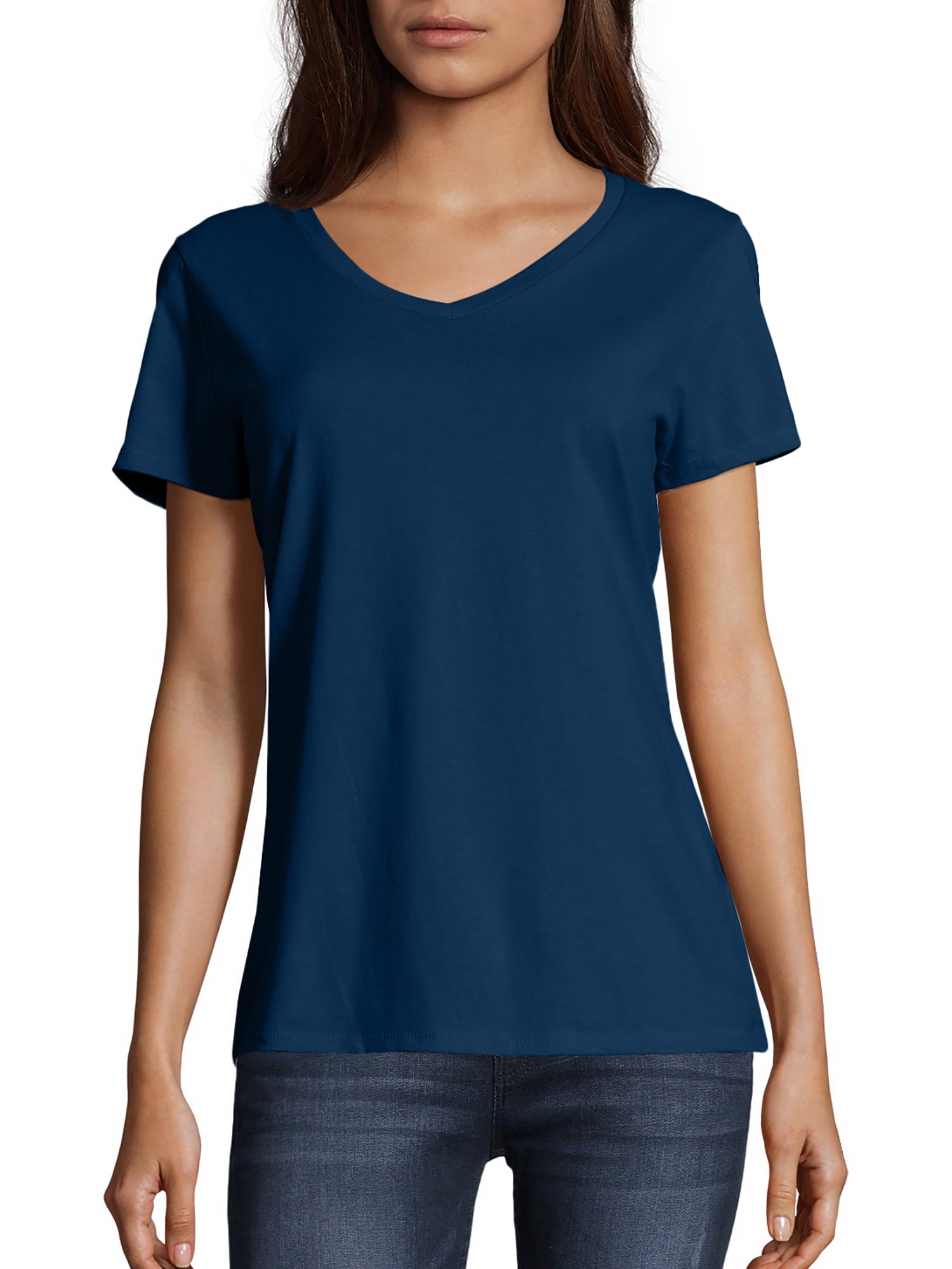 Hanes Women's Nano-T V-Neck T-Shirt - Walmart.com