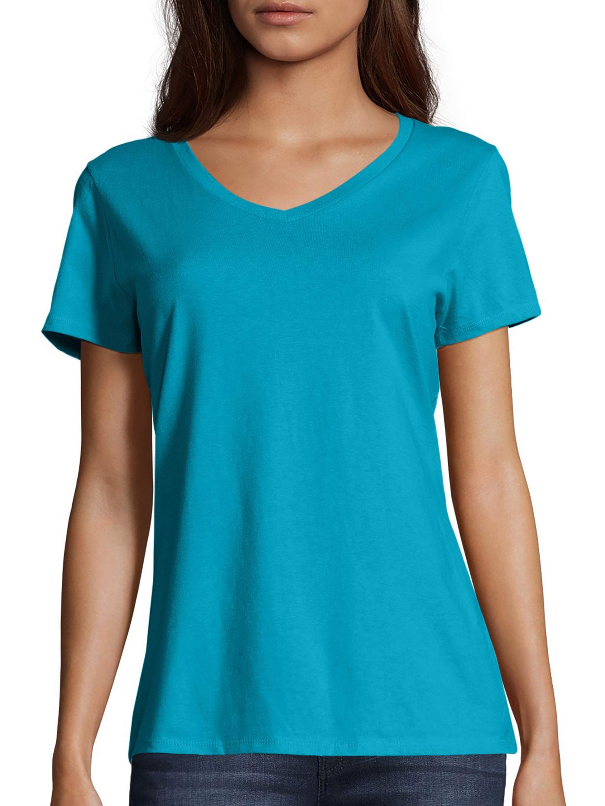 Hanes Women's NanoT VNeck TShirt