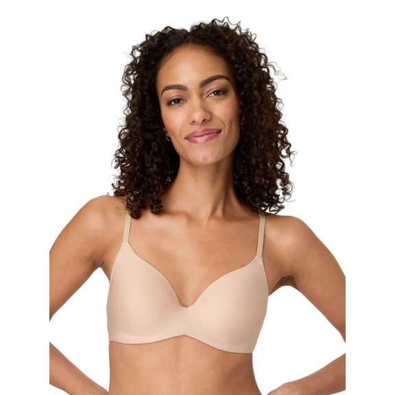 Hanes Women's Natural Lift Underwire Bra, Moisture-Wicking, Convertible Straps