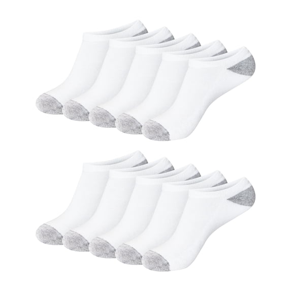 Hanes Women's No Show Socks, Athletic Full Cushion, 10-Pack, Size 5-9