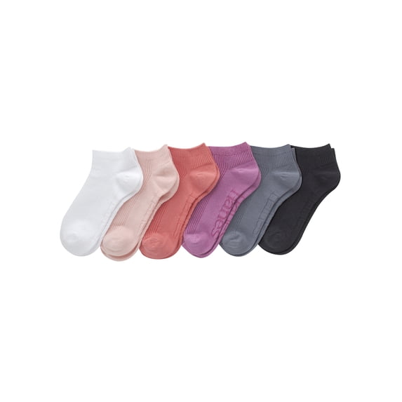 Hanes Women's No Show Socks, Originals Supersoft, 6-Pack, Size 5-9