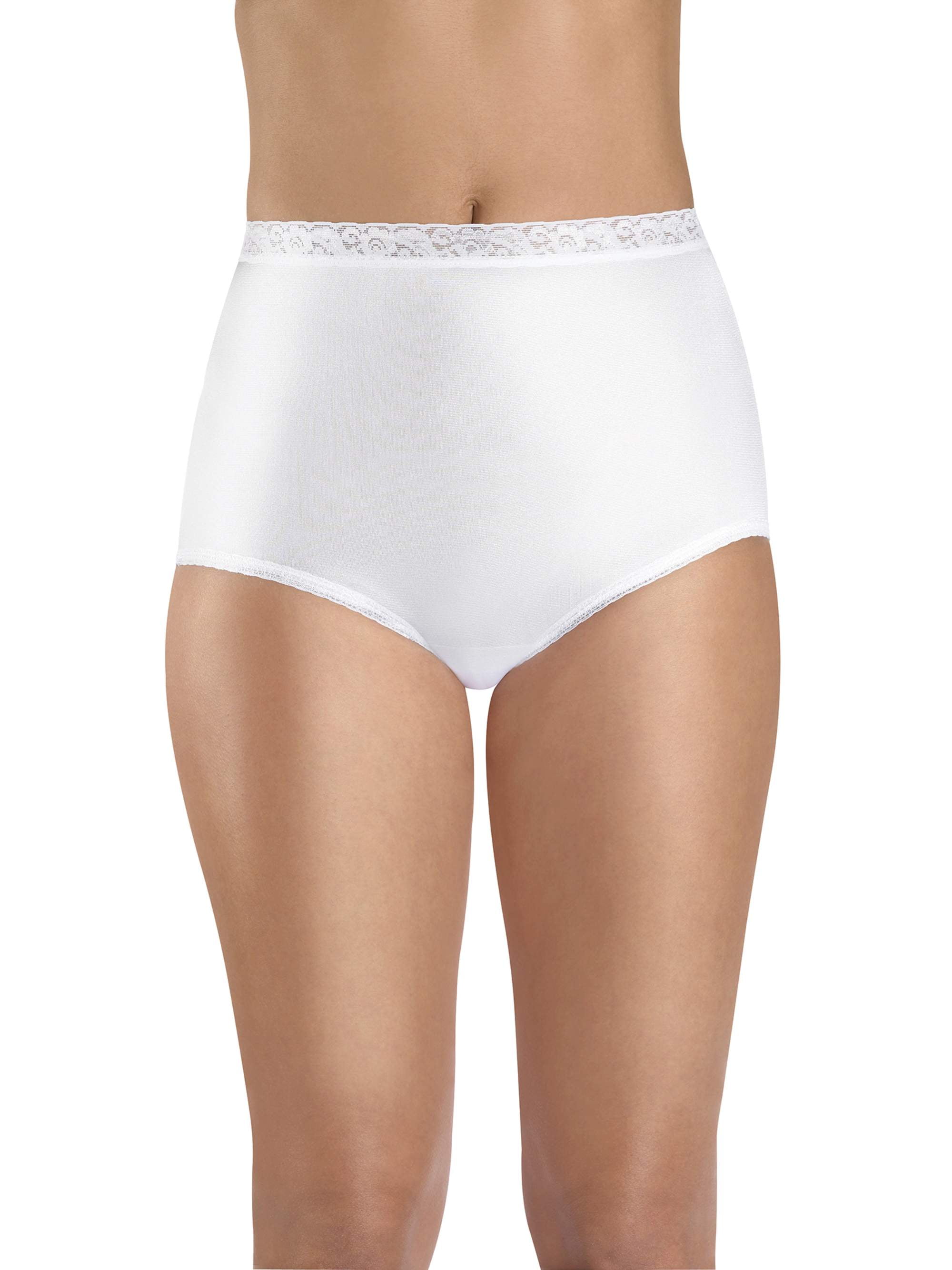 Hanes Women's Nylon Brief Panties 6-Pack