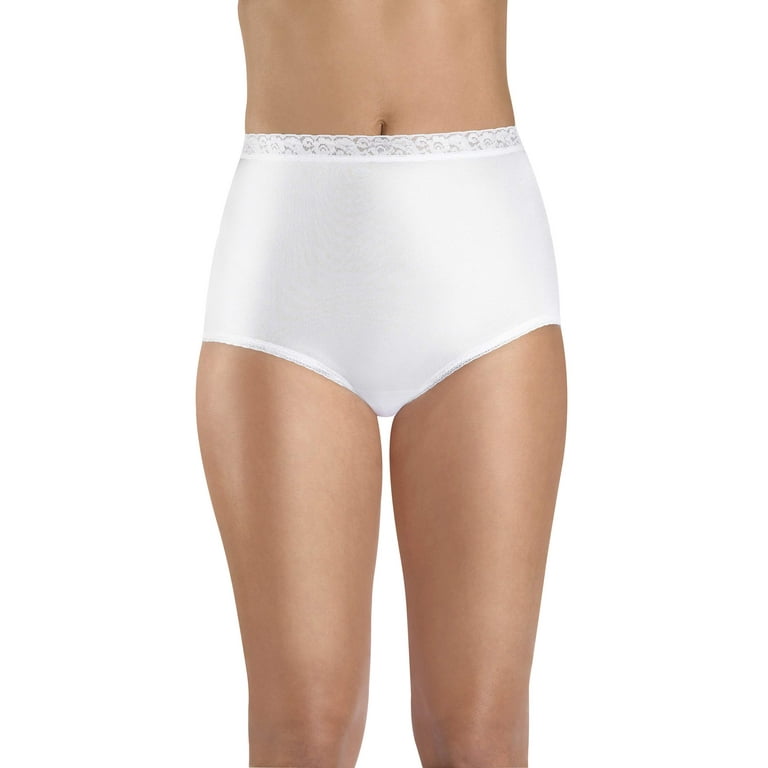 Hanes Women's Nylon Brief Panties, 6-Pack 