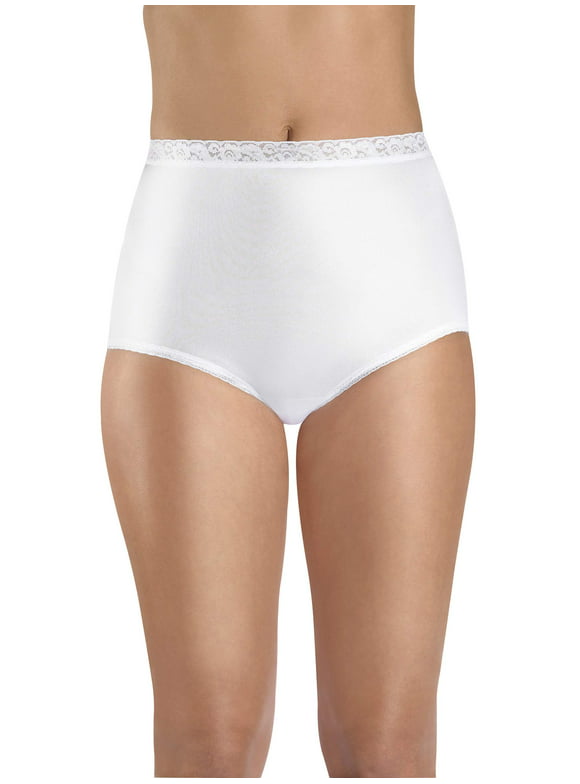 Hanes Women's Nylon Brief Panties, 6-Pack
