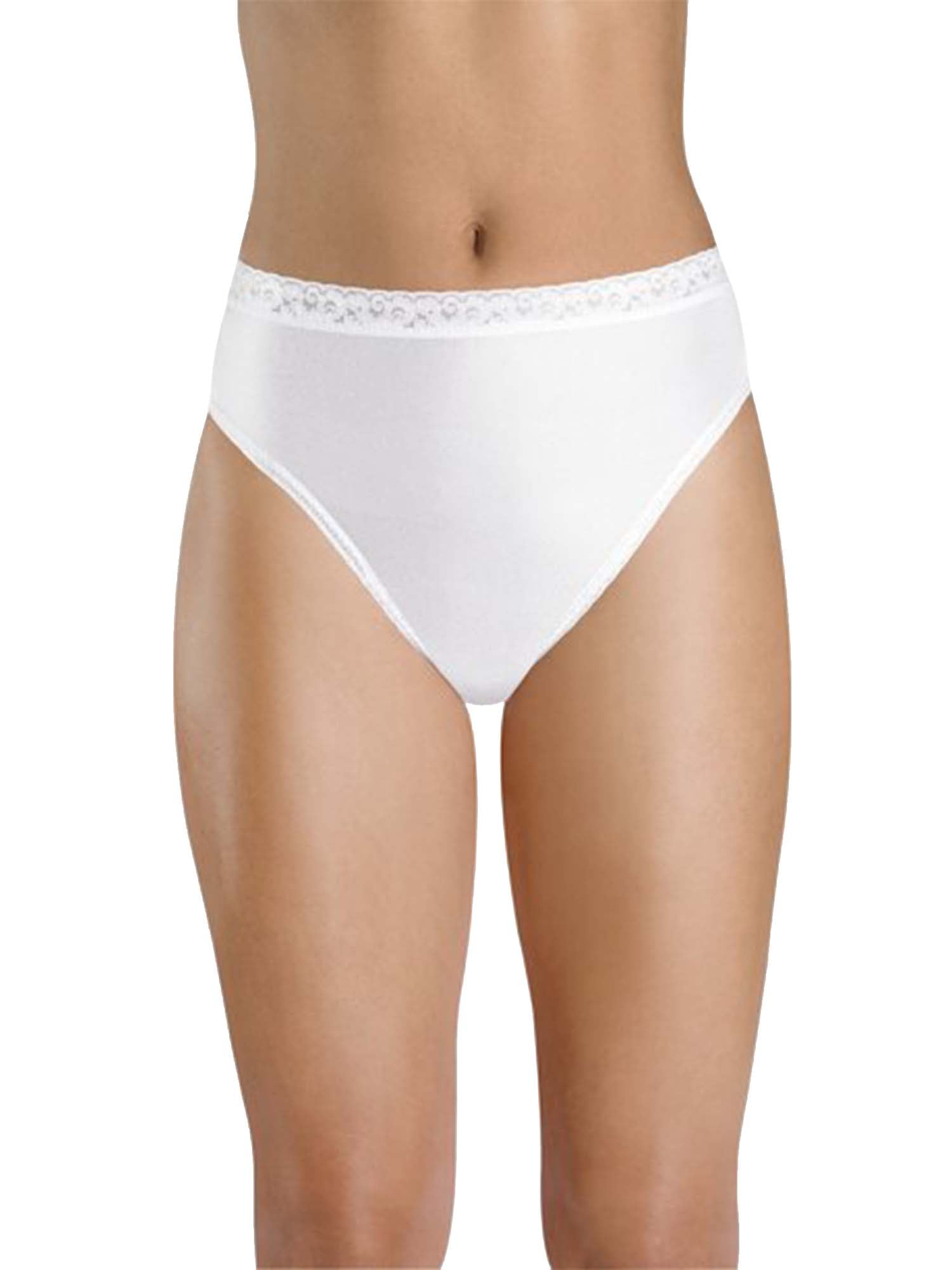 Hanes Women's Nylon Hi-Cut Underwear, 6-Pack