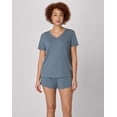 thumbnail image 1 of Hanes Originals SuperSoft Comfywear Women's Pajama Set, Loungewear T-Shirt & Sleep Shorts Stargazer Grey/Stargazer Grey S, 1 of 6