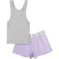 thumbnail image 1 of Hanes Women's Originals Comfywear Rib Crop Tank and Sleep Shorts, 2-Piece Set, 1 of 4