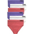 thumbnail image 1 of Hanes Women's Originals Hi-Leg Bikini Underwear, Seamless Rib Bikini, Assorted Colors, 6-Pack, 1 of 5