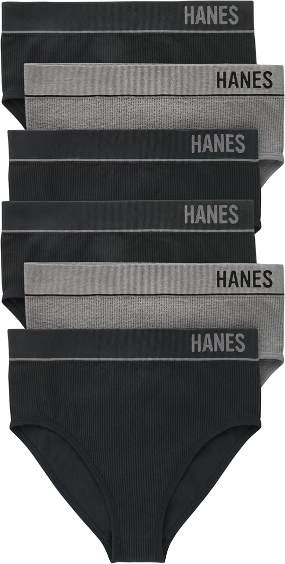 Hanes Women S Originals Hi Leg Bikini Underwear Seamless Rib Bikini
