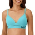 thumbnail image 1 of Hanes Women's Originals Seamless Bralette, Rib Contour Bralette, ComfortFlex Fit Color-Teal Tone Size S-XXL, 1 of 6