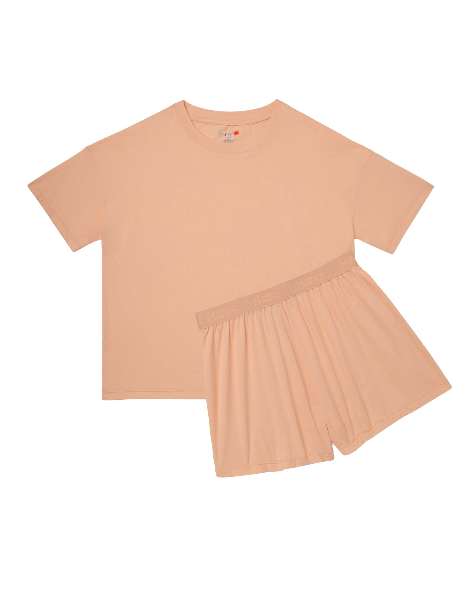 Hanes Originals 2 Piece Lounge Set, Comfywear SuperSoft Boxy T-Shirt ...
