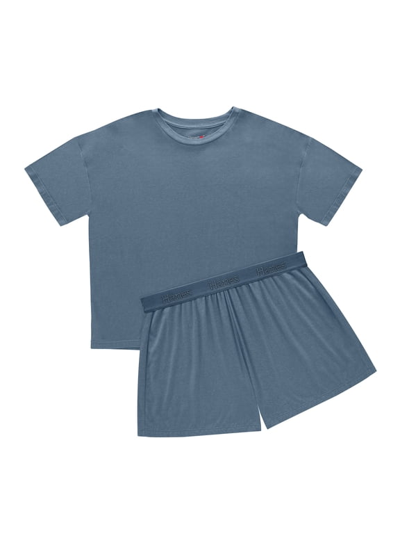 Comfywear Women's Pajama Set, Loungewear Top & Sleep Shorts Stargazer Grey/Stargazer Grey M