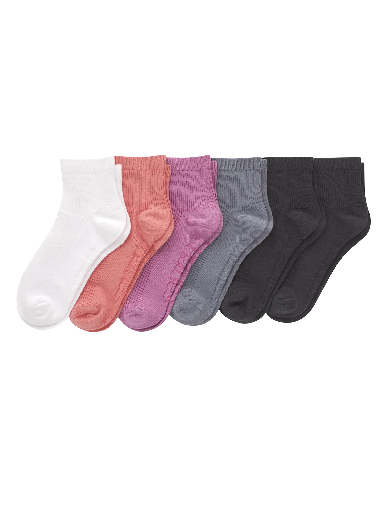 Hanes Women's Originals Supersoft Ankle Flat Knit Socks, Extended Size 6-Pack