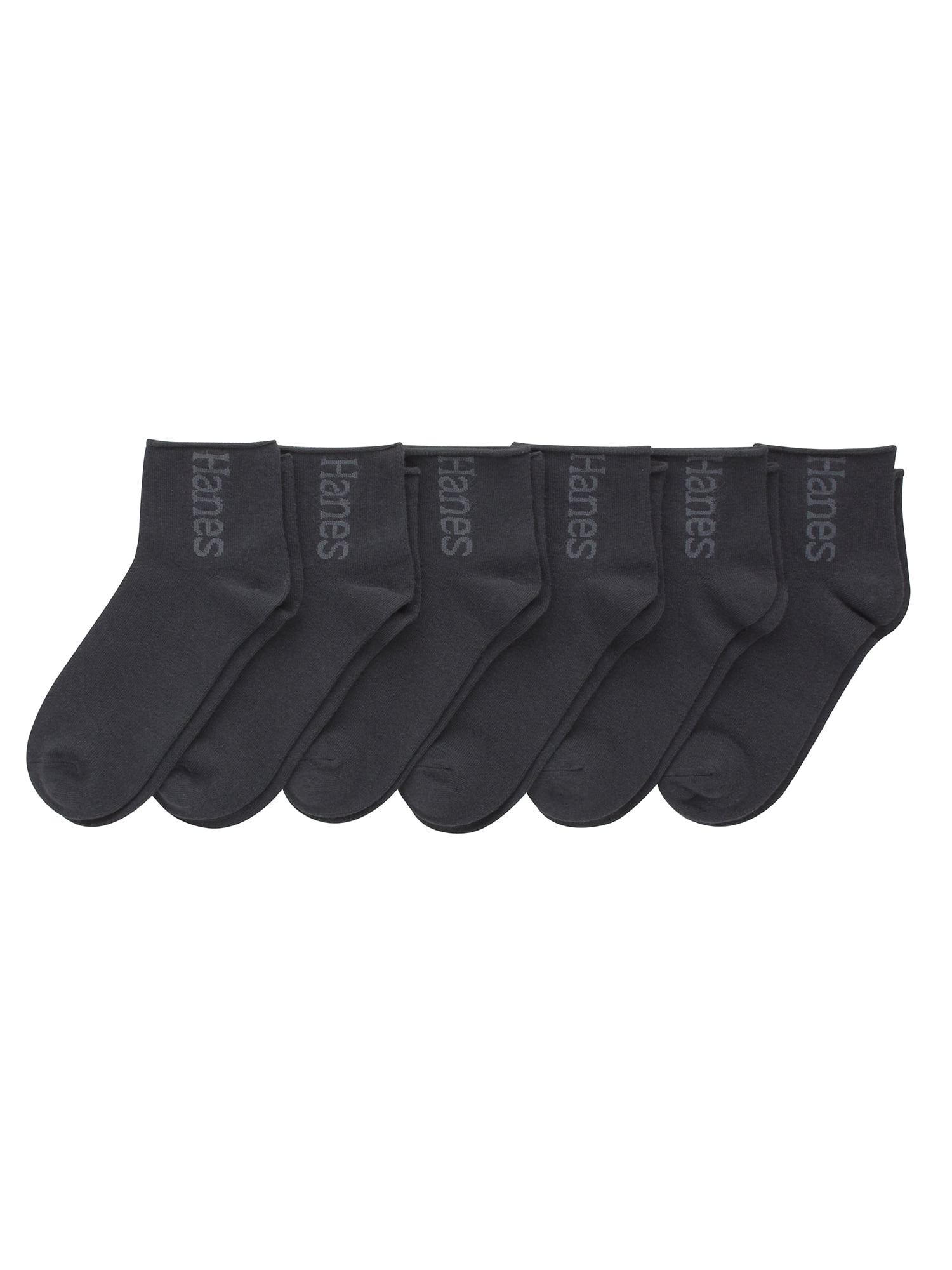 Hanes Women's Mid-Crew Socks, Originals Supersoft, 6-Pack, Size 8-12