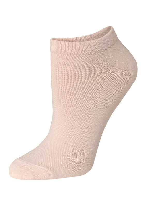 Hanes Women's Originals Supersoft No Show Flat Knit Socks 6-pack