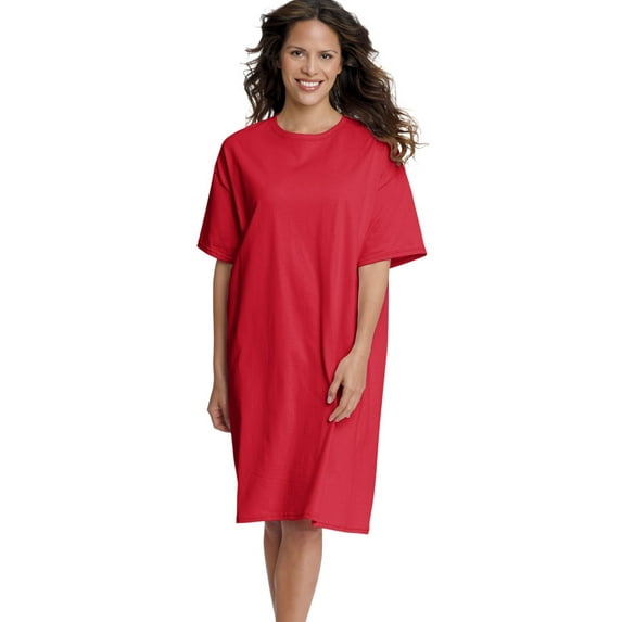 Hanes Women's Oversized Charisma Coral Wear Around T-Shirt