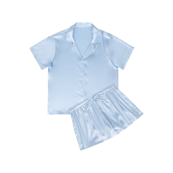 Hanes Women's Pajama Set, 2-Pack, Silky Soft Light Blue XL