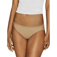 thumbnail image 1 of Hanes Women's Perfect Match Nude Microfiber Bikini, 3-Pack, 1 of 4