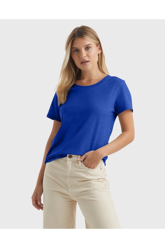 Perfect-T Women's Cotton Crewneck T-Shirt Deep Royal XL