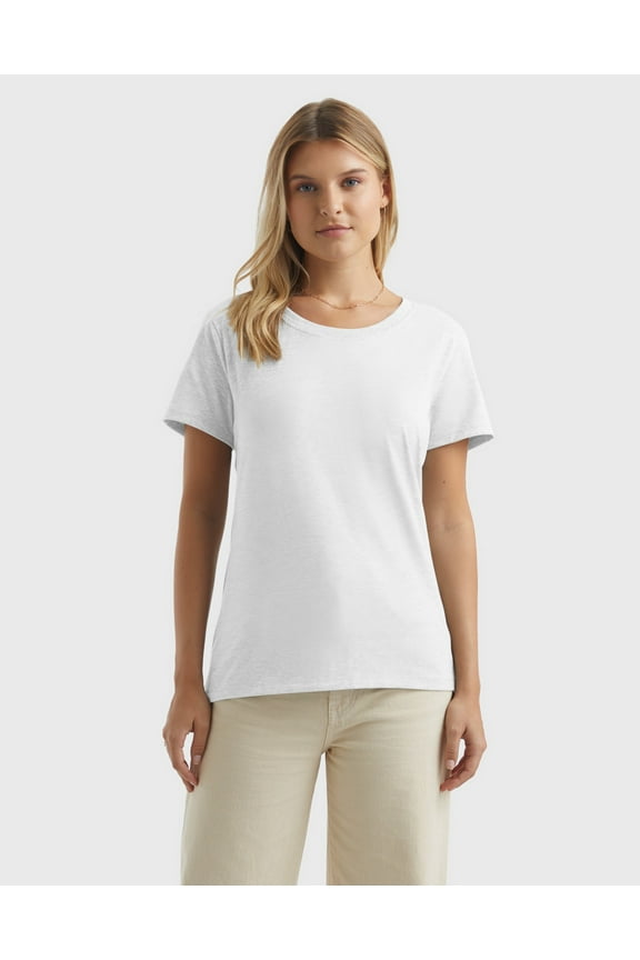 Perfect-T Women's Cotton Crewneck T-Shirt White S