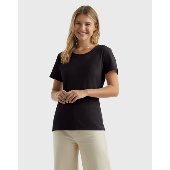 Hanes Perfect-T Women's Cotton Crewneck T-Shirt Black S