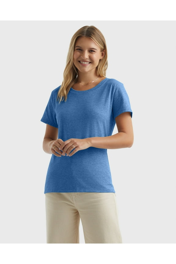 Perfect-T Women's Cotton Crewneck T-Shirt Carolina Blue S