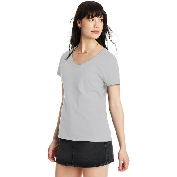 Hanes Women’s Perfect-T Short Sleeve V-Neck T-Shirt