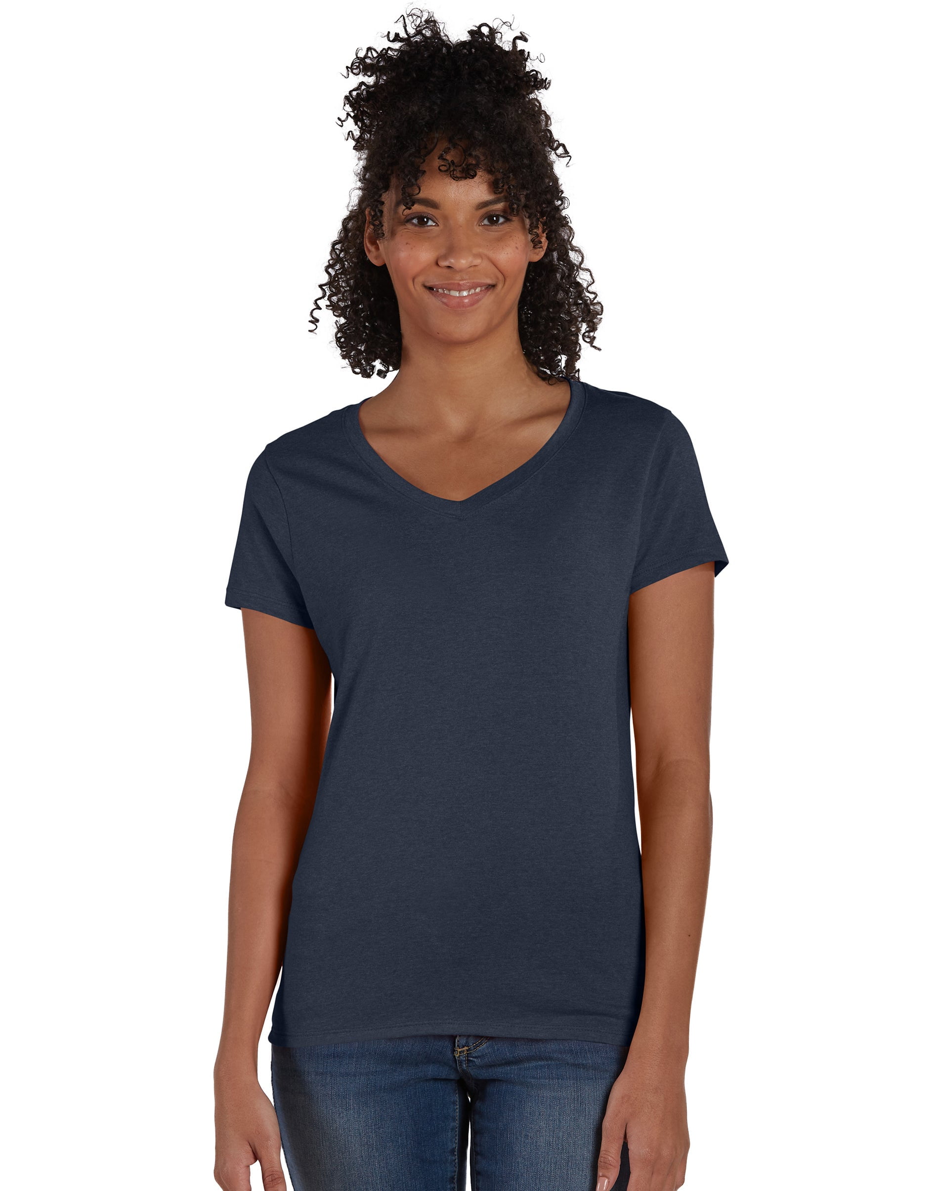 Hanes Perfect-T Women's T-Shirt 5XL In Carolina Blue - Super Soft Ringspun Cotton - View #9