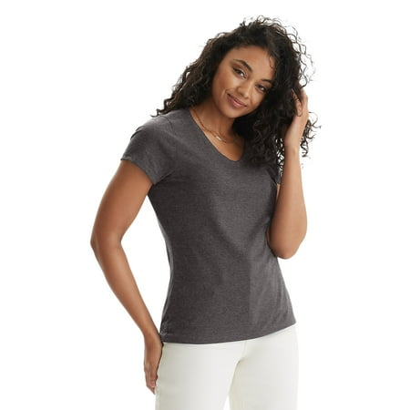 Hanes Women's FreshIQ X-Temp Tri-Blend Performance V-Neck Tee