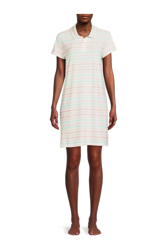 Women's Polo Collar Sleepshirt