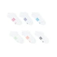 thumbnail image 1 of Hanes Women's Premium Performance Lightweight No Show Socks, 6-Pack White w/Color Mesh 5-9, 1 of 1