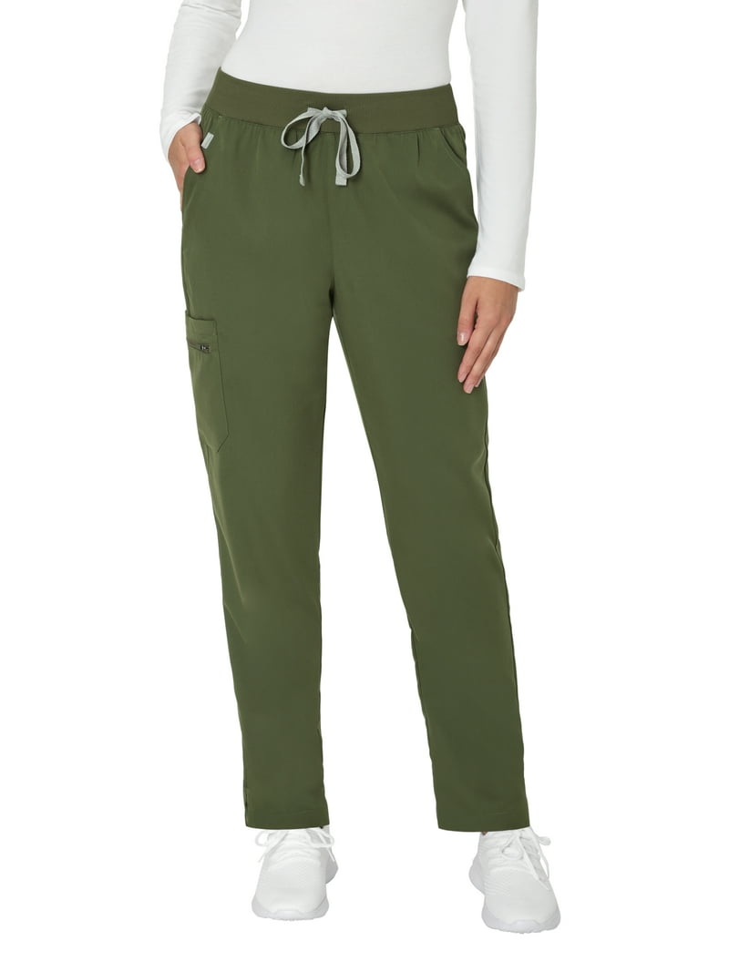Hanes Women's Premium Scrub Pants XS-3XL, Green Moss, Triblend