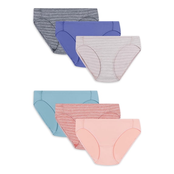 Hanes Women's Pure Comfort Microfiber Bikini Underwear, 6-Pack