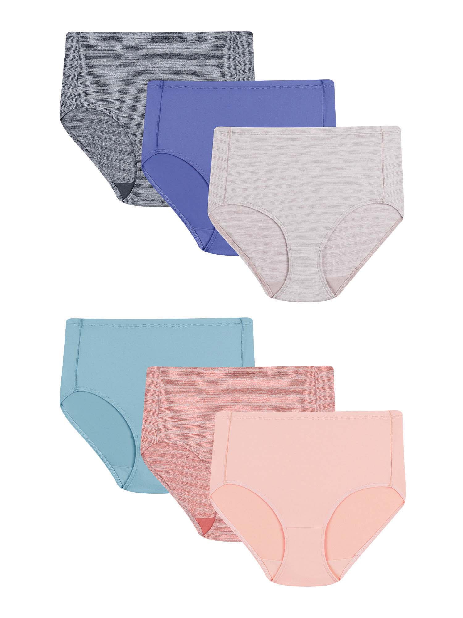 Hanes Women's Pure Comfort Microfiber Brief Underwear, 6-Pack