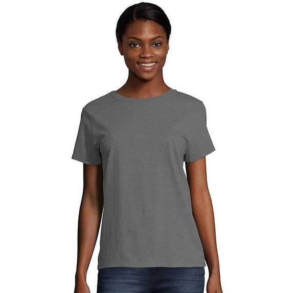 Hanes Women's Relaxed Fit Authentic Essentials Crewneck T-Shirt