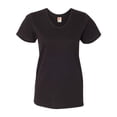 thumbnail image 1 of Hanes Essentials Women's Cotton V-Neck T-Shirt Black L, 1 of 5