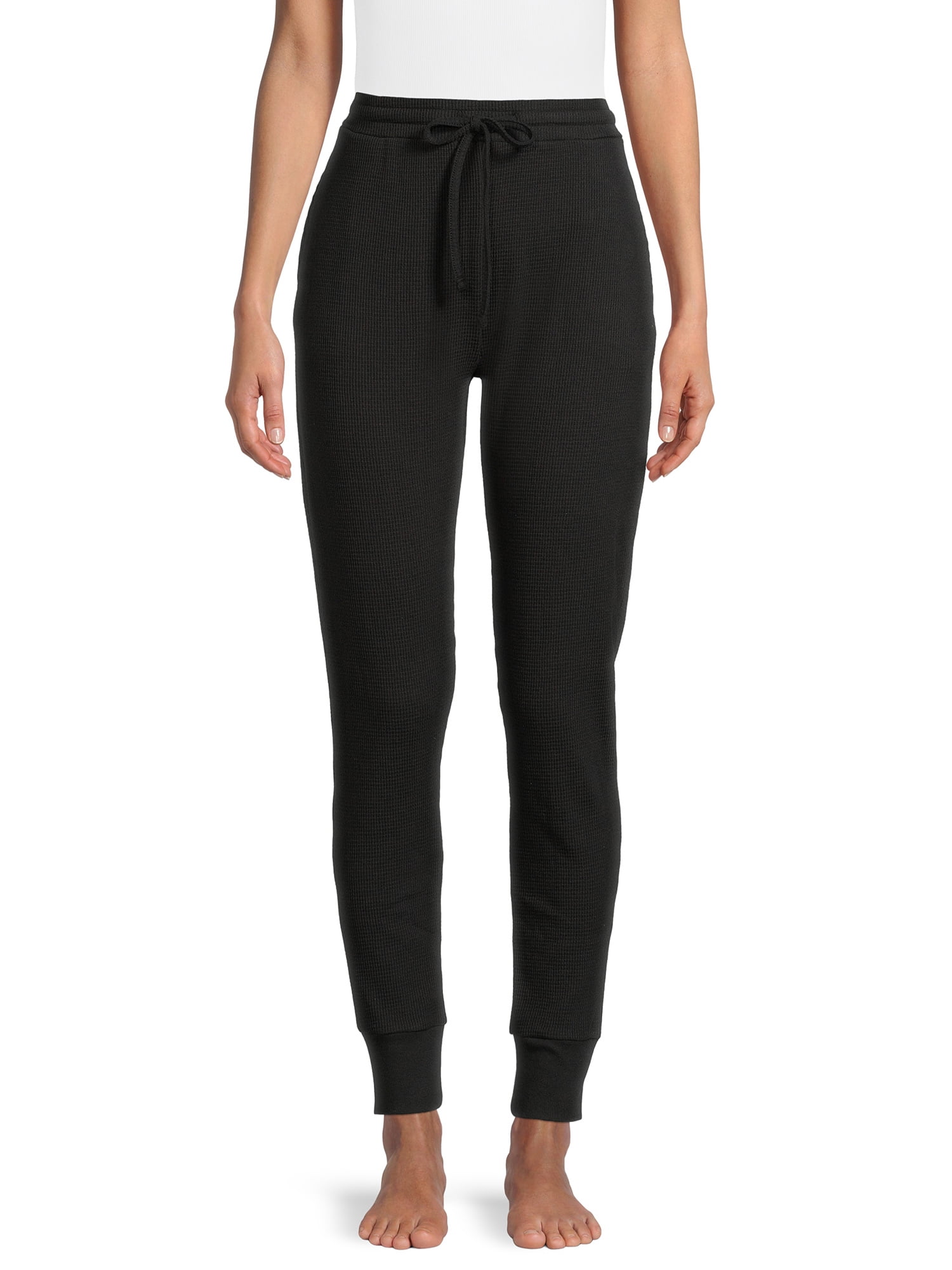 Hanes Women's Relaxed Fit Waffle Knit Thermal Jogger Pants - Walmart.com
