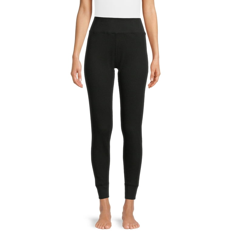 Hanes Women's Relaxed Fit Waffle Knit Thermal Tight with Yoga