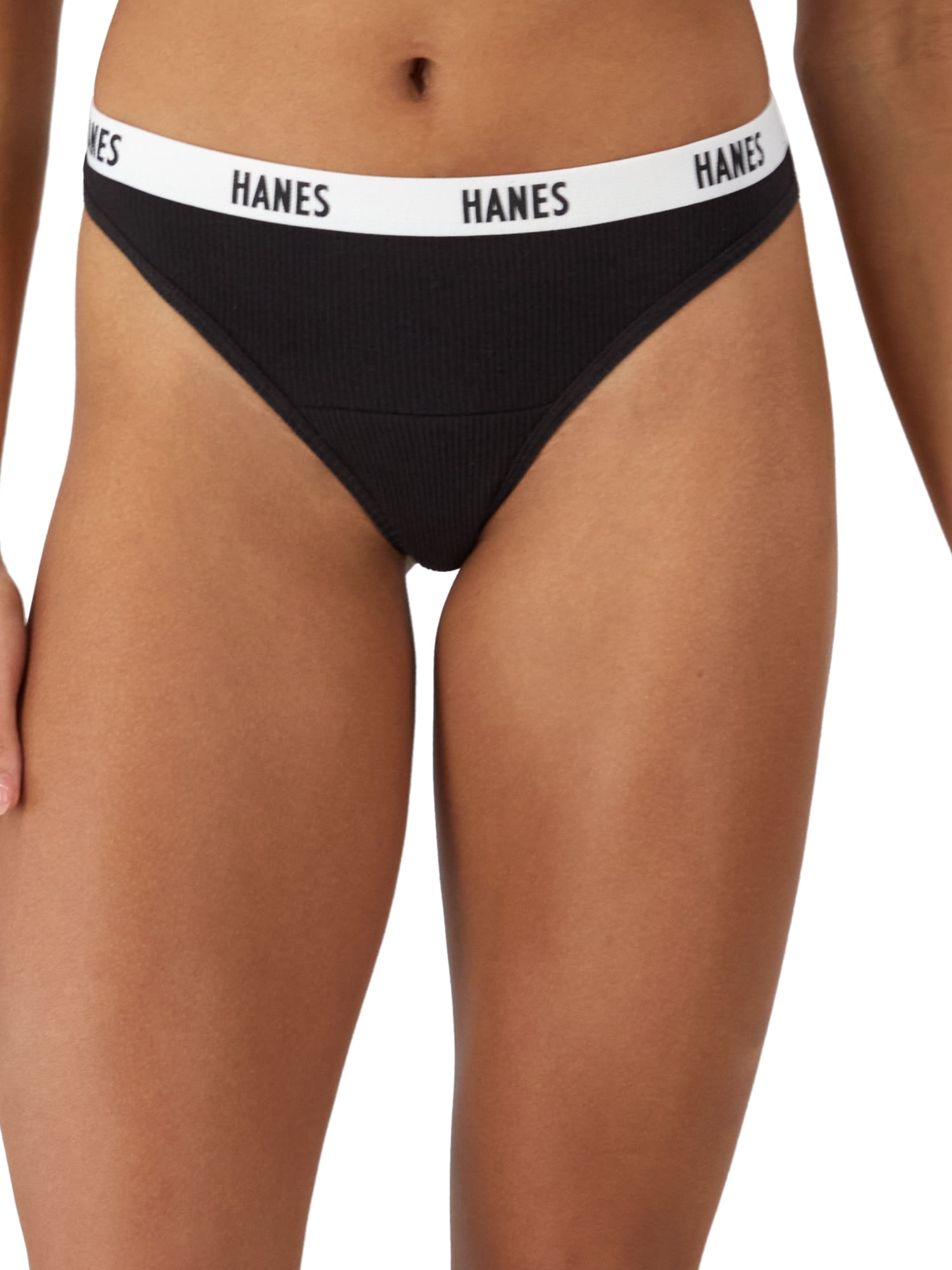 Hanes Women’s Ribbed Cotton Bikini Underwear, 3-Pack