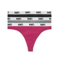 thumbnail image 1 of Hanes Women's Ribbed Cotton Thong Underwear, 3-Pack, 1 of 5