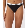 thumbnail image 1 of Hanes Soft & Breathable Women’s Ribbed Cotton Thong Underwear, 3-Pack Assorted M, 1 of 5
