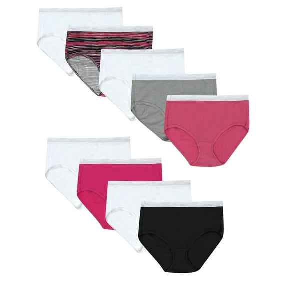 Hanes Women's SUPER VALUE Sporty Cotton Brief Underwear, 6+3 Bonus Pack