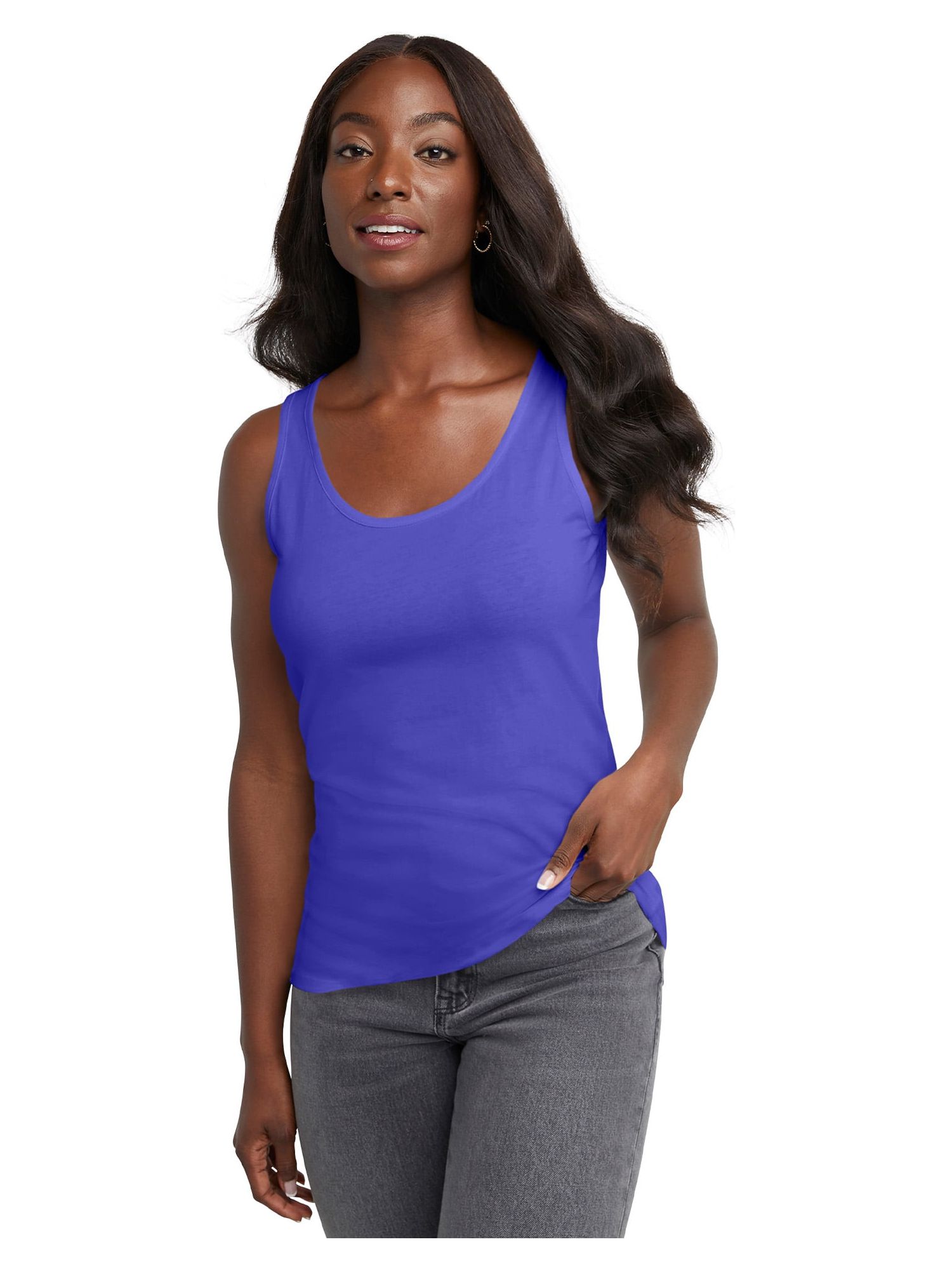 Hanes Women's Scoop Neck Tank, Sizes S-XXL - image 1 of 6