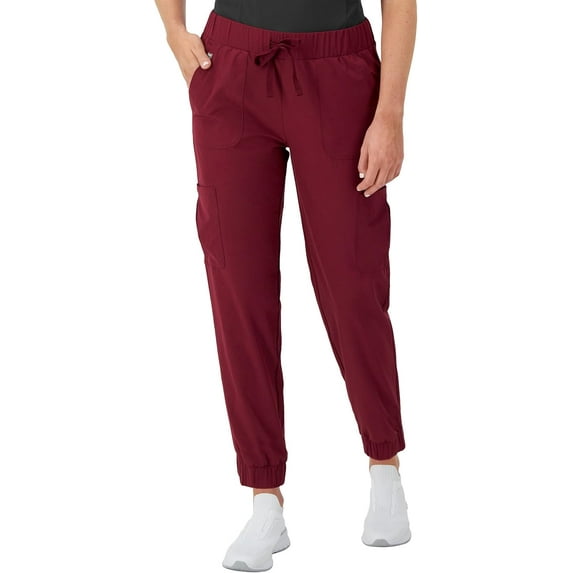 Hanes Women's Scrubs Cargo Joggers, Healthcare Scrub Joggers for Women, Moisture Wicking, S